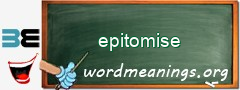 WordMeaning blackboard for epitomise